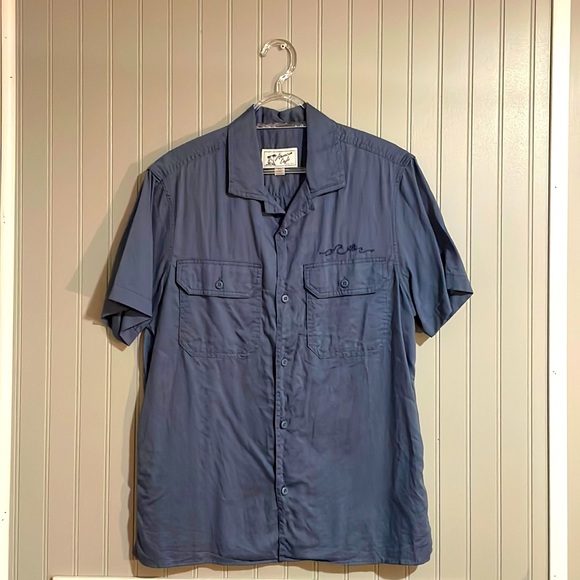 Men’s American Eagle Button-up - Steel Blue - US Medium - Picture 2 of 2